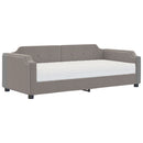 daybed med madras 100x200 cm stof gråbrun