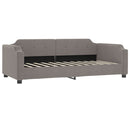 daybed med madras 100x200 cm stof gråbrun