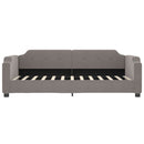 daybed med madras 100x200 cm stof gråbrun