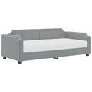 daybed med madras 90x190 cm stof lysegrå