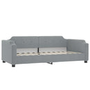 daybed med udtræk 80x200 cm stof lysegrå