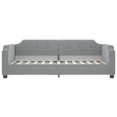 daybed med udtræk 80x200 cm stof lysegrå