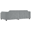 daybed med udtræk 80x200 cm stof lysegrå