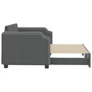 daybed med udtræk 80x200 cm stof mørkegrå