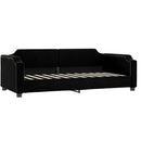 daybed med udtræk 80x200 cm stof sort