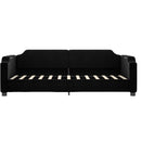 daybed med udtræk 80x200 cm stof sort