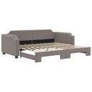 daybed med udtræk 80x200 cm stof gråbrun