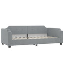 daybed med udtræk 90x200 cm stof lysegrå