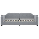 daybed med udtræk 90x200 cm stof lysegrå