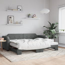 daybed med udtræk 90x200 cm stof mørkegrå