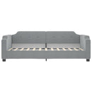 daybed med udtræk 100x200 cm stof lysegrå