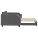 daybed med udtræk 100x200 cm stof mørkegrå