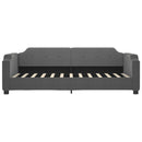 daybed med udtræk 100x200 cm stof mørkegrå