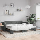 daybed med udtræk 100x200 cm stof mørkegrå