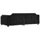 daybed med udtræk 100x200 cm stof sort
