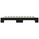 daybed med udtræk 100x200 cm stof sort