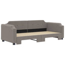 daybed med udtræk 100x200 cm stof gråbrun