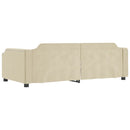 daybed med udtræk 100x200 cm stof cremefarvet
