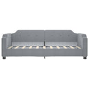daybed med udtræk 90x190 cm stof lysegrå