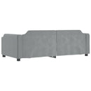 daybed med udtræk 90x190 cm stof lysegrå
