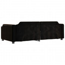 daybed med udtræk 90x190 cm stof sort