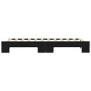 daybed med udtræk 90x190 cm stof sort