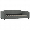 daybed med udtræk og madras 80x200 cm stof mørkegrå