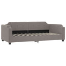 daybed med udtræk og madras 80x200 cm stof gråbrun