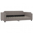 daybed med udtræk og madras 100x200 cm stof gråbrun