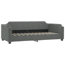 daybed med udtræk og skuffer 80x200 cm stof mørkegrå