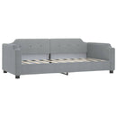 daybed med udtræk og skuffer 90x200 cm stof lysegrå
