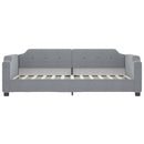 daybed med udtræk og skuffer 90x200 cm stof lysegrå