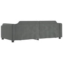 daybed med udtræk og skuffer 90x200 cm stof mørkegrå