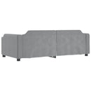 daybed med udtræk og skuffer 100x200 cm stof lysegrå