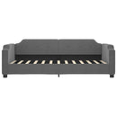 daybed med udtræk og skuffer 100x200 cm stof mørkegrå