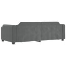 daybed med udtræk og skuffer 100x200 cm stof mørkegrå