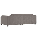 daybed med udtræk og skuffer 100x200 cm stof gråbrun