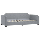 daybed med udtræk og skuffer 90x190 cm stof lysegrå