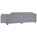 daybed med udtræk og skuffer 90x190 cm stof lysegrå
