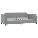 daybed med udtræk og skuffer 80x200 cm stof lysegrå
