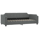daybed med udtræk og skuffer 80x200 cm stof mørkegrå