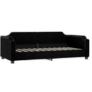 daybed med udtræk og skuffer 80x200 cm stof sort