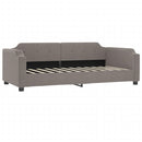 daybed med udtræk og skuffer 100x200 cm stof gråbrun