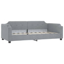 daybed med udtræk 100x190 cm stof lysegrå