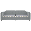 daybed med udtræk 100x190 cm stof lysegrå