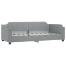 daybed med udtræk og skuffer 100x190 cm stof lysegrå