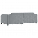 daybed med udtræk og skuffer 100x190 cm stof lysegrå