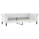 daybed med madras 90x200 cm kunstlæder hvid
