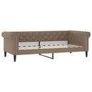 daybed med madras 90x200 cm kunstlæder cappuccinofarvet
