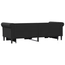 daybed med udtræk 90x200 cm kunstlæder sort